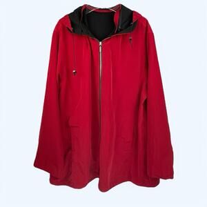1 Madison Reversible Red Black Hooded Jacket Women's XL